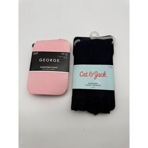 Tights size 7-10  pink and navy 2-pack